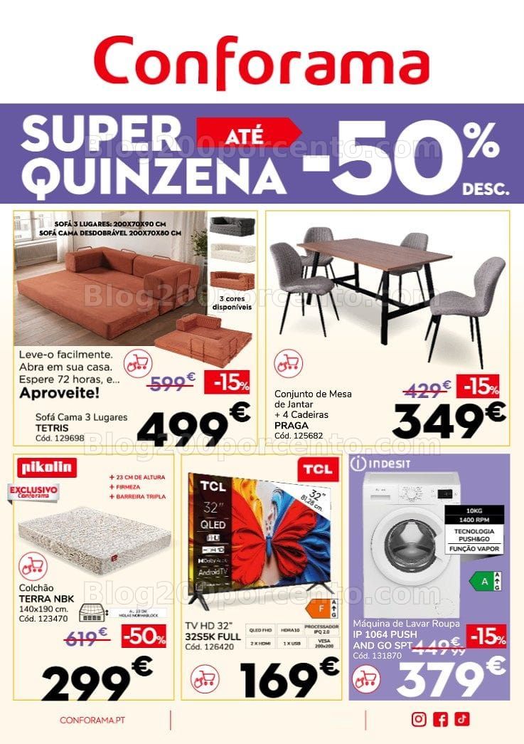 Antevisão Folheto CONFORAMA Super Quinzena Promoções até 26 agosto